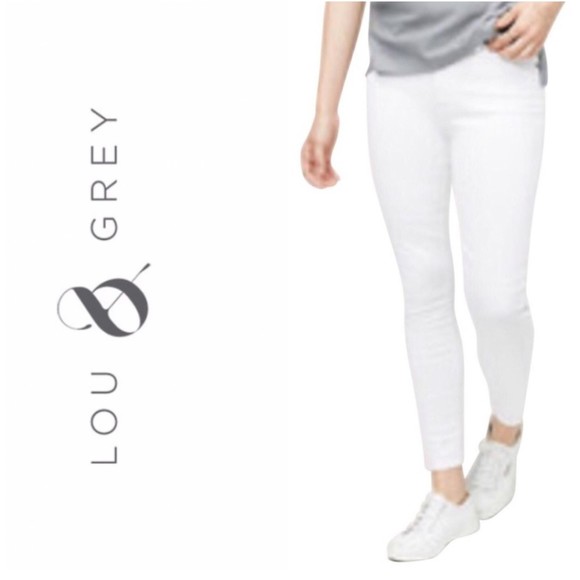Women's Lou & Grey Slouchy Skinny White Jeans. SZ 28. NWOT. - Picture 1 of 6
